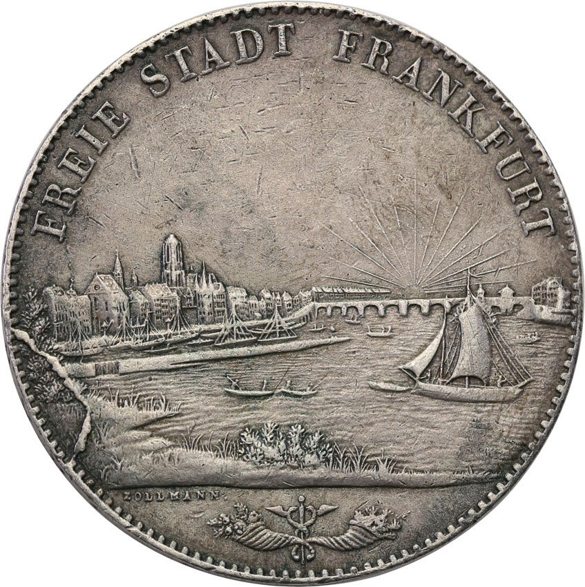 Niemcy.  3 1/2 Gulden - 2 talary 1841, Frankfurt
